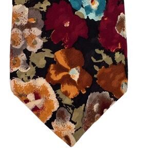 Strathmore by Richman Mod Abstract Floral 100% Silk Tie Retro